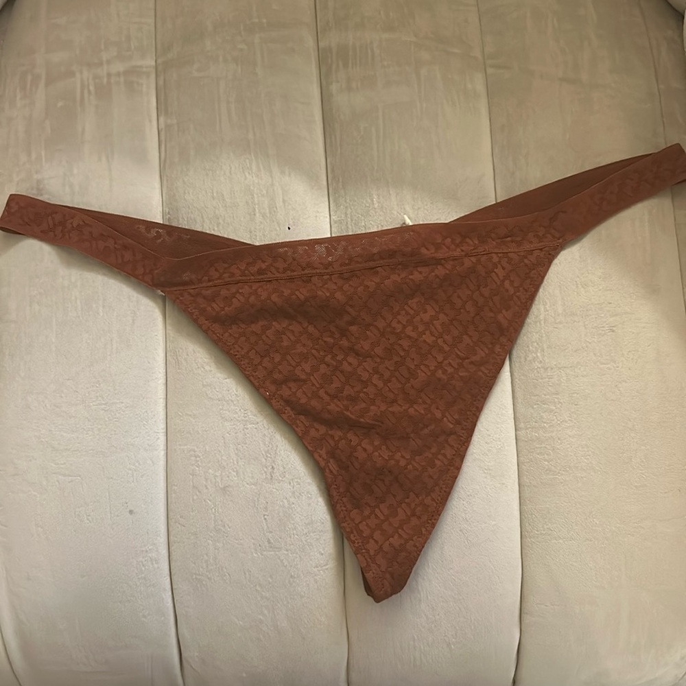 Bronze G1 3X Skims Logo Print T-String Thong PN THG 1646